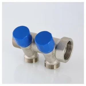 Коллектор 2 вых. н/р 1*3/4"EUR"никель 500п-е - ЦентрСтрой Ставрополь