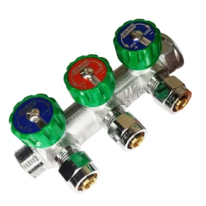 Коллектор 3 вых. н/р 1*3/4"EUR"никель 500п-е - ЦентрСтрой Ставрополь