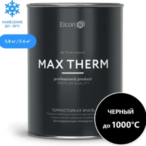 Эмаль Элкон жарост. черная 0