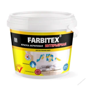 Краска Farbitex интерьерная 6кг.