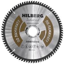 Диск пильный Hilberg ламинат 210*80Т/30мм Hl210