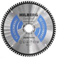 Диск пильный Hilberg алюминий 216*80Т/30мм HA216