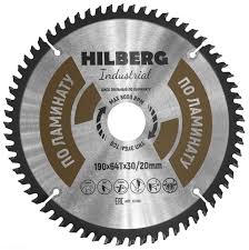 Диск пильный Hilberg ламинат 190*64Т/30-20мм Hl190