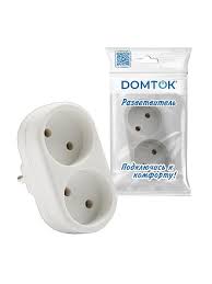Разветвитель Domtok 2гн. с выкл.плоский